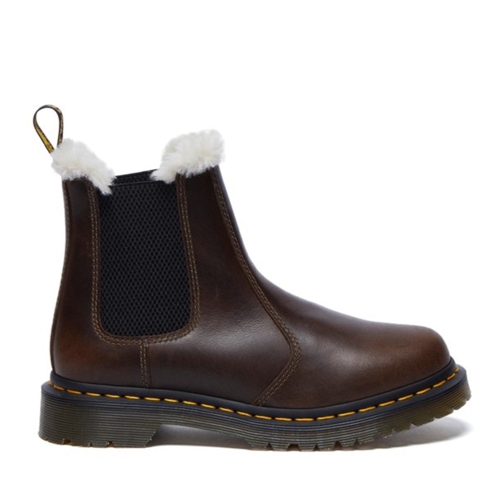 Dr. Martens Brown Leonore Chelsea Warm Boots